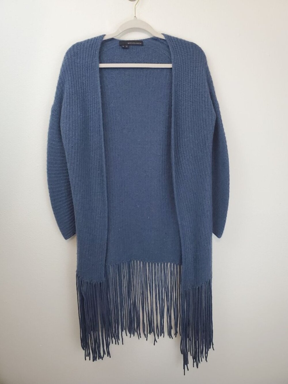 360 Cashmere fringed open front cardigan